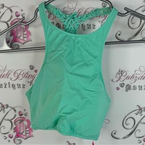 Victoria's Secret bikini top crochet strappy blue green Mint Green Bikini Top